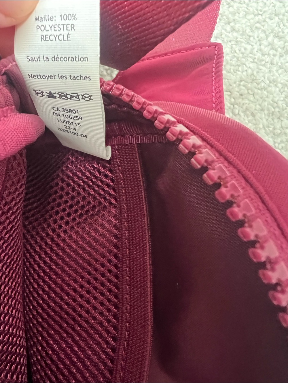 Lululemon everywhere belt bag large 2L in deep luxe maroon burgundy red - Picture 6 of 6